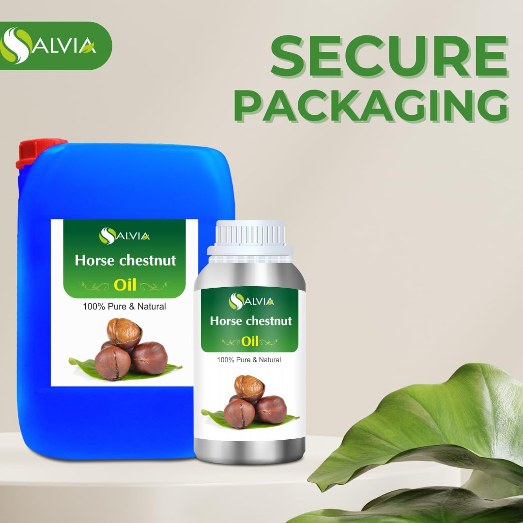 Salvia Horse Chestnut Oil Cosmetic Grade (250 ml / 8.45 fl oz) - Natural Botanical Oil for Skin Massage & DIY Formulations