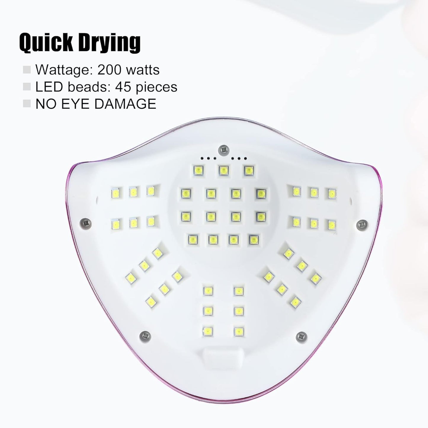 200W Portable UV-LED Nail Lamp with Sensor & 4 Timers - Fast Curing Gel Dryer