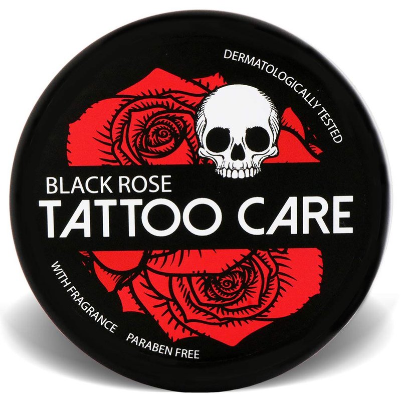 TATTOO CARE Makra Black Rose – Aftercare & Brightener Ointment - for New & Older Tattoos – Protects and Deeply Moisturizes – Enhances Colors, Prevents Fading, Brings Back Shine - 1.2 Oz/35 g
