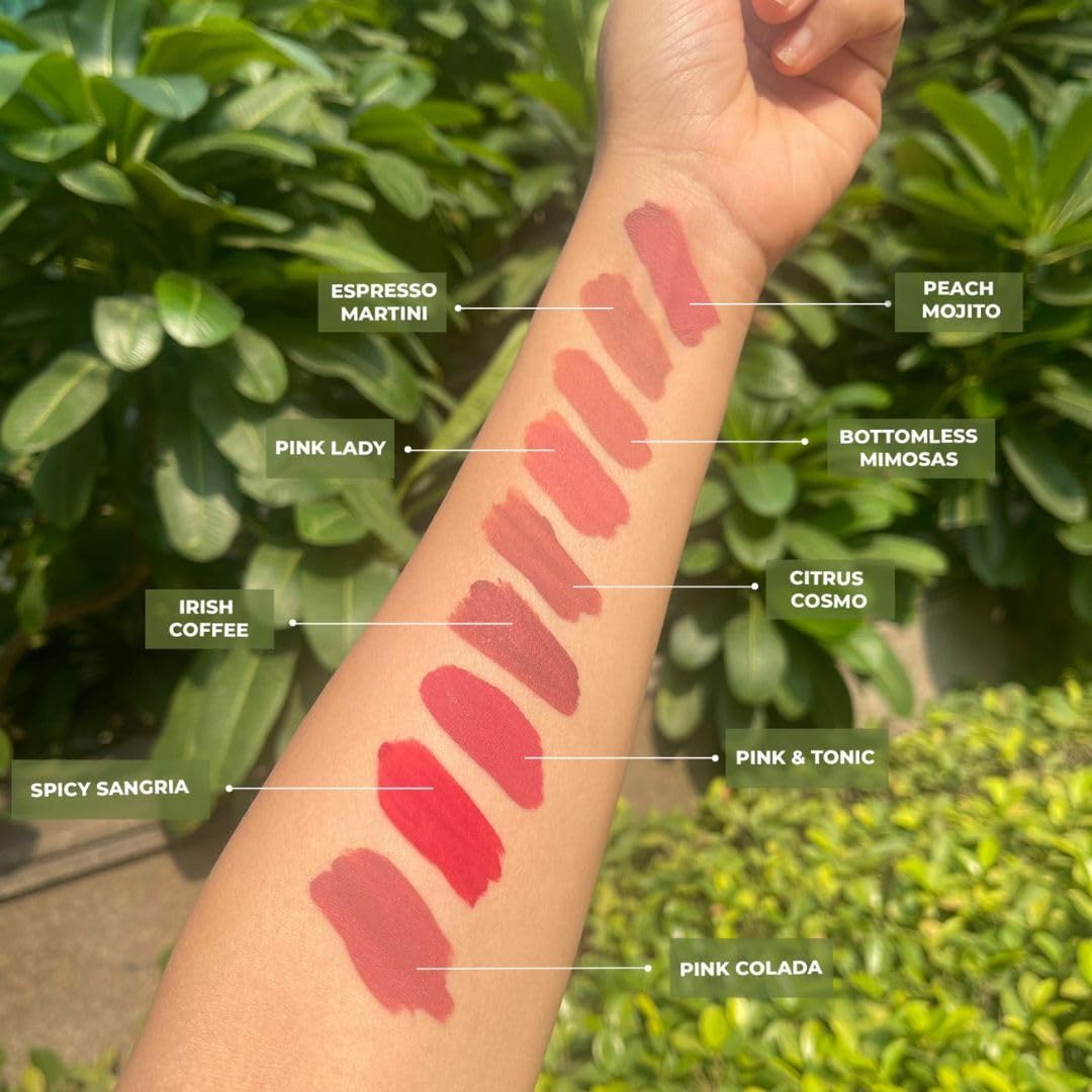 Love Earth Liquid Mousse Lipstick - Matte Finish | Lightweight, Non-Sticky, Non-Drying,Transferproof, Waterproof | Lasts Up To 12 Hours With Vitamin E And Jojoba Oil - (6 ml (Pack Of 1) Pink Colada)