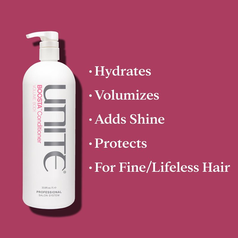 UNITE Hair – BOOSTA Conditioner – Professional-Size Lightweight Volumizing Conditioner for Lift, Hydration & Long-Lasting Body – For Fine or Limp Hair – UV Protection – 32 Fl Oz