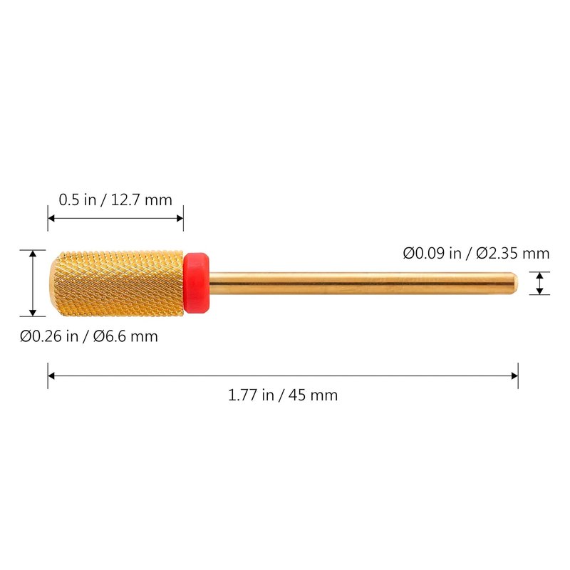 Miracle Nail Drill Bits - Large Barrel Chamfer Shape Head | 3/32" Coarse for Electric Drills