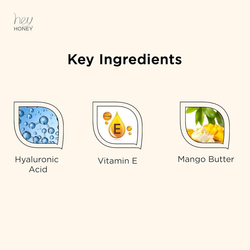 Mango & Honey Body Lotion - Water-Free Formula with Hyaluronic Acid & Ceramides for Dry Sensitive Skin | 6.7 oz