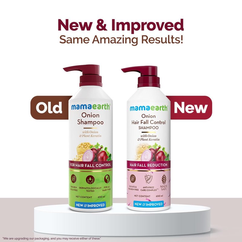MAMAEARTH Onion Shampoo with Onion & Plant Keratin 21.98 Fl Oz (650ml)