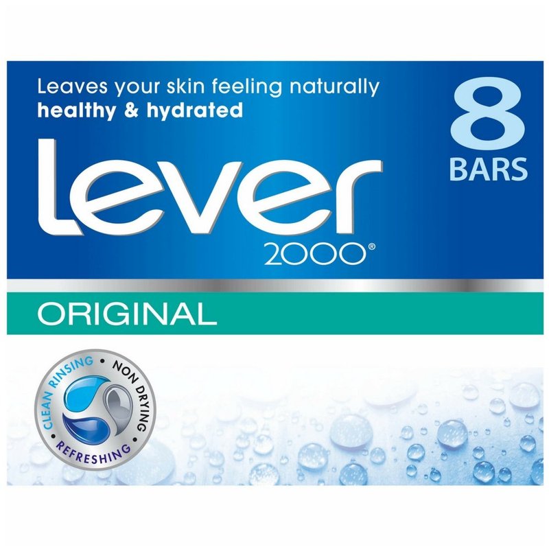 Lever 2000 Bar Soap, Original, 3.75 oz bars, 8 ea (Pack of 3)