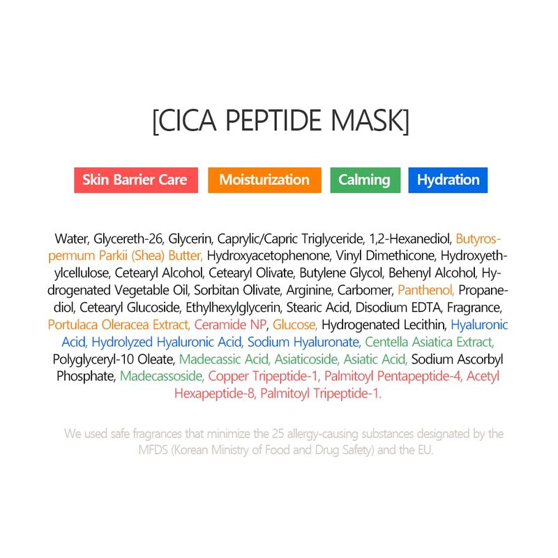 SWANICOCO Cica Peptide Cellulose Bamboo Sheet Mask for Hydration & Skin Elasticity, Korean Skincare, Beach Vacation Essentials (10 Pack)