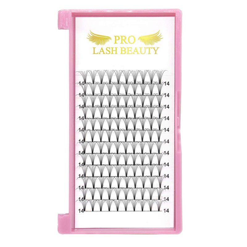 Premade Volume Eyelash Extensions 6D-C-0.07-15 Short Stem Premade Fans Eyelash Extensions 9 to 20 mm Volume Lash Extensions .07 .10 Pre made Lash Fans C D Curl (6D-C-0.07,15mm)