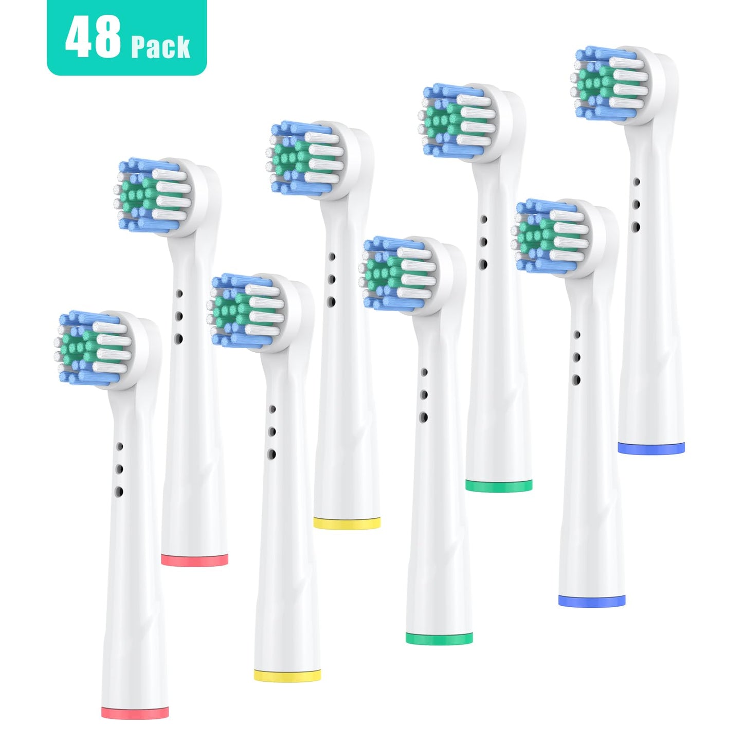 Safcare 48pcs Replacement Brush Heads Compatible with Oral B Electric Toothbrushes, Professional Electric Toothbrush Heads Compatible with Oral b Braun Electric Toothbrush