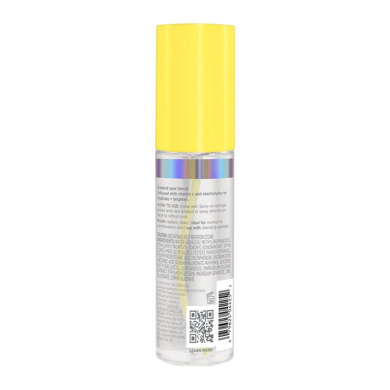Real Techniques Sponge+ Makeup Setting Spray for Face, Hydrating with Vitamin C + Electrolytes, Makeup Sponge Mist, For Setting, Freshening, and Blending, Longer Lasting Makeup, 2 fl oz Spray Bottle