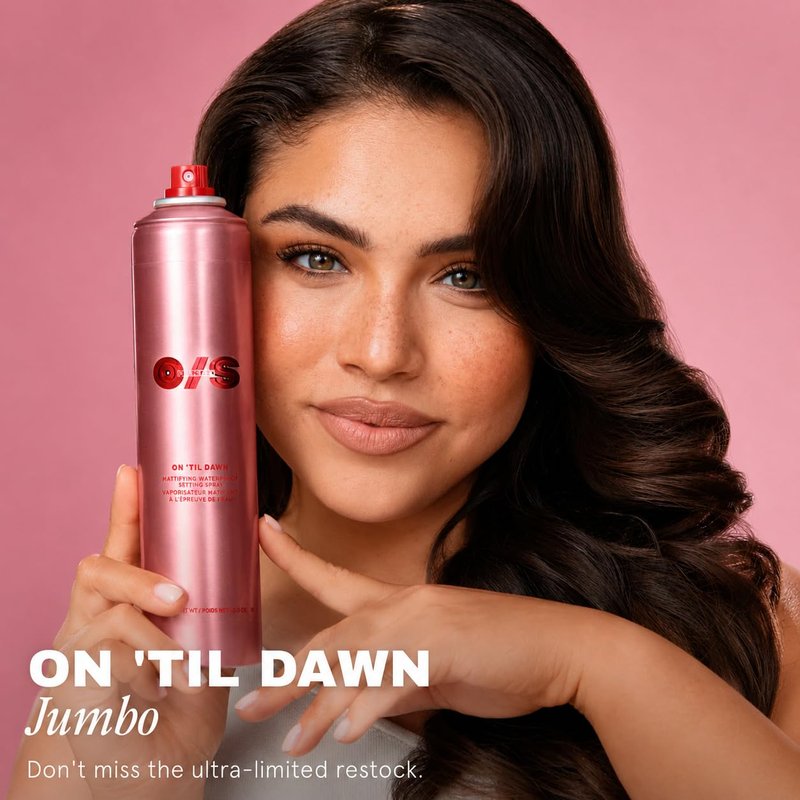 One Size by Patrick Starrr On 'Til Dawn Travel Size Mini Mattifying Waterproof Setting Spray for Long Lasting Face Makeup, All Day Matte Finish, Light Finishing Spray