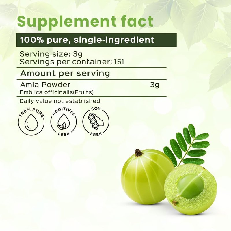 bixa BOTANICAL Amla Powder (Emblica officinalis),1 Pound (16 Oz) | Herbal Supplement Antioxidant & Immunity Booster