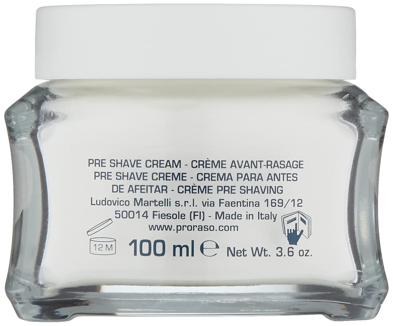 Proraso Pre-Shave Cream, Sensitive Skin, 3.6 oz
