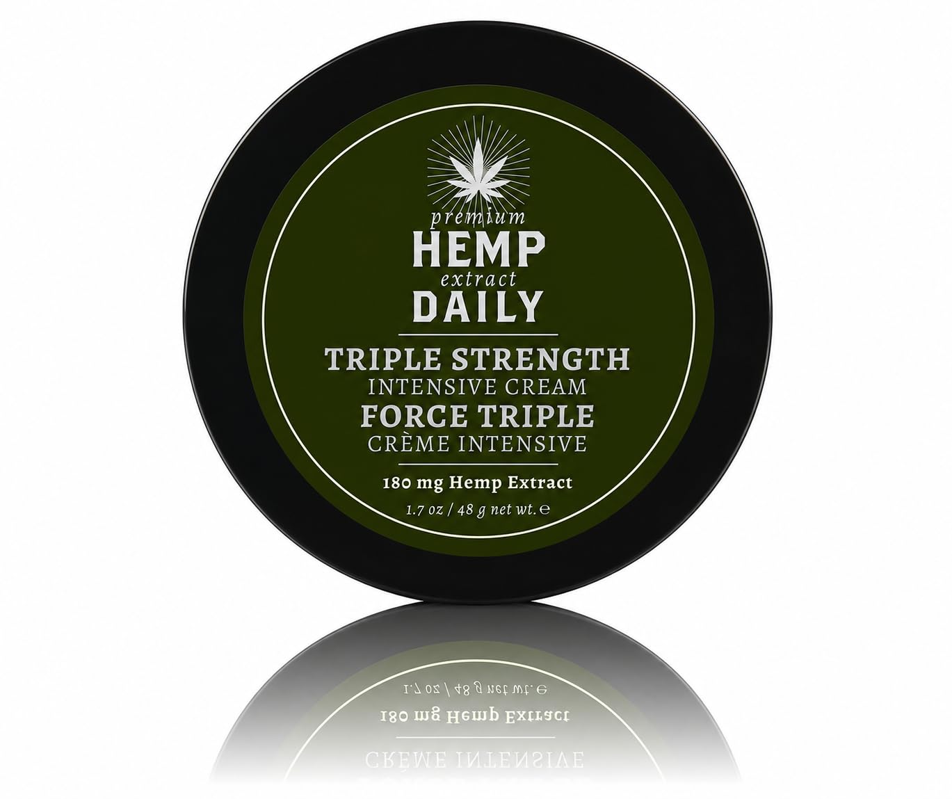 Premium Hemp Extract Daily Triple Moisturizing Cream - Essential Oils and Moisturizer - Vegan, Organic Ingredients - Classic Mint, 1.70 oz - Single