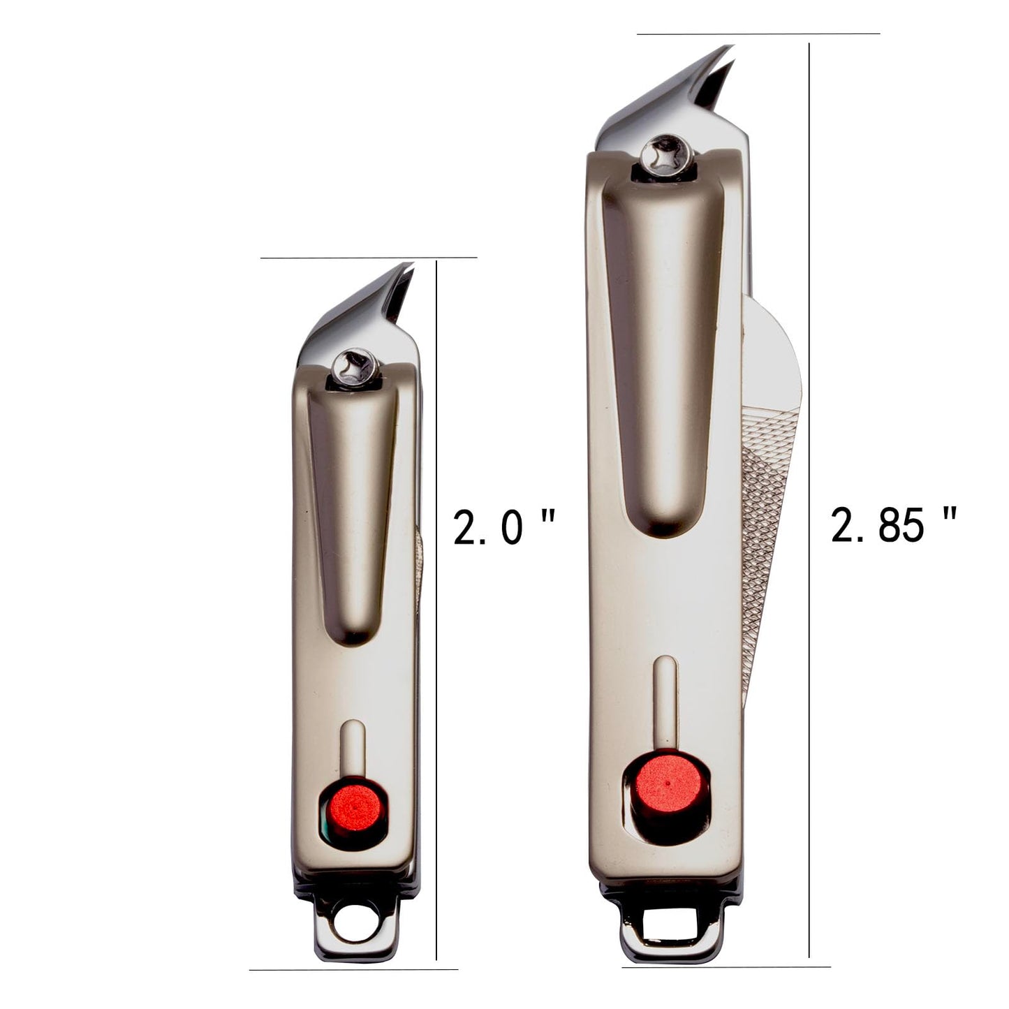 Nail Clipper Set, 4PCS Stainless Steel Toenail Clippers for Thick & Ingrown Nails - Nail Clippers for Men & Women, Heavy Duty Grooming Kit with Nail File