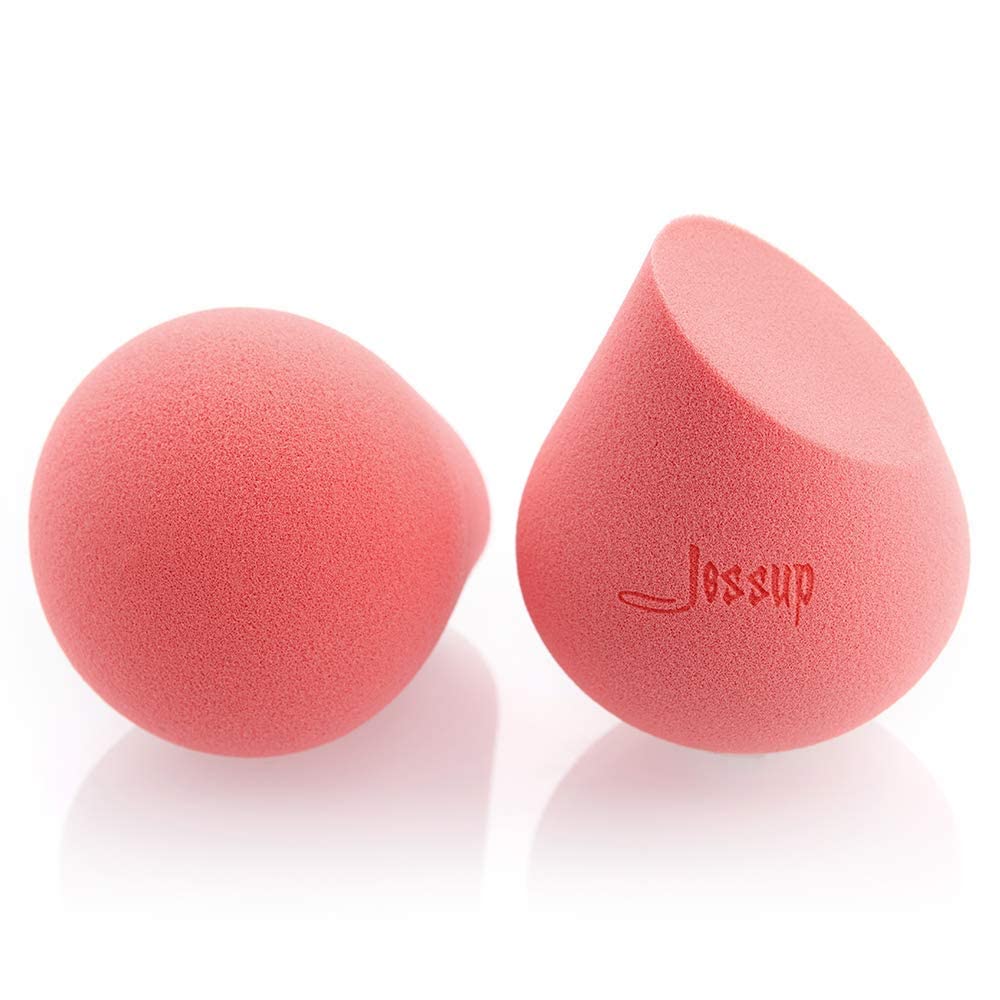 Jessup Professional Makeup Brushes Set Black 21Pcs T271 with Makeup Blender Sponge Red 1Pack SP002