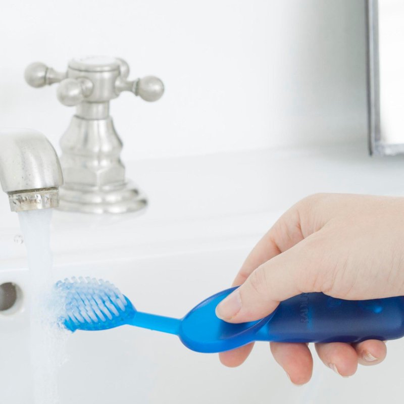 RADIUS Toothbrush Original Big Brush, BPA Free ADA Accepted - Left Hand - Lavender Brush with Lavender Case