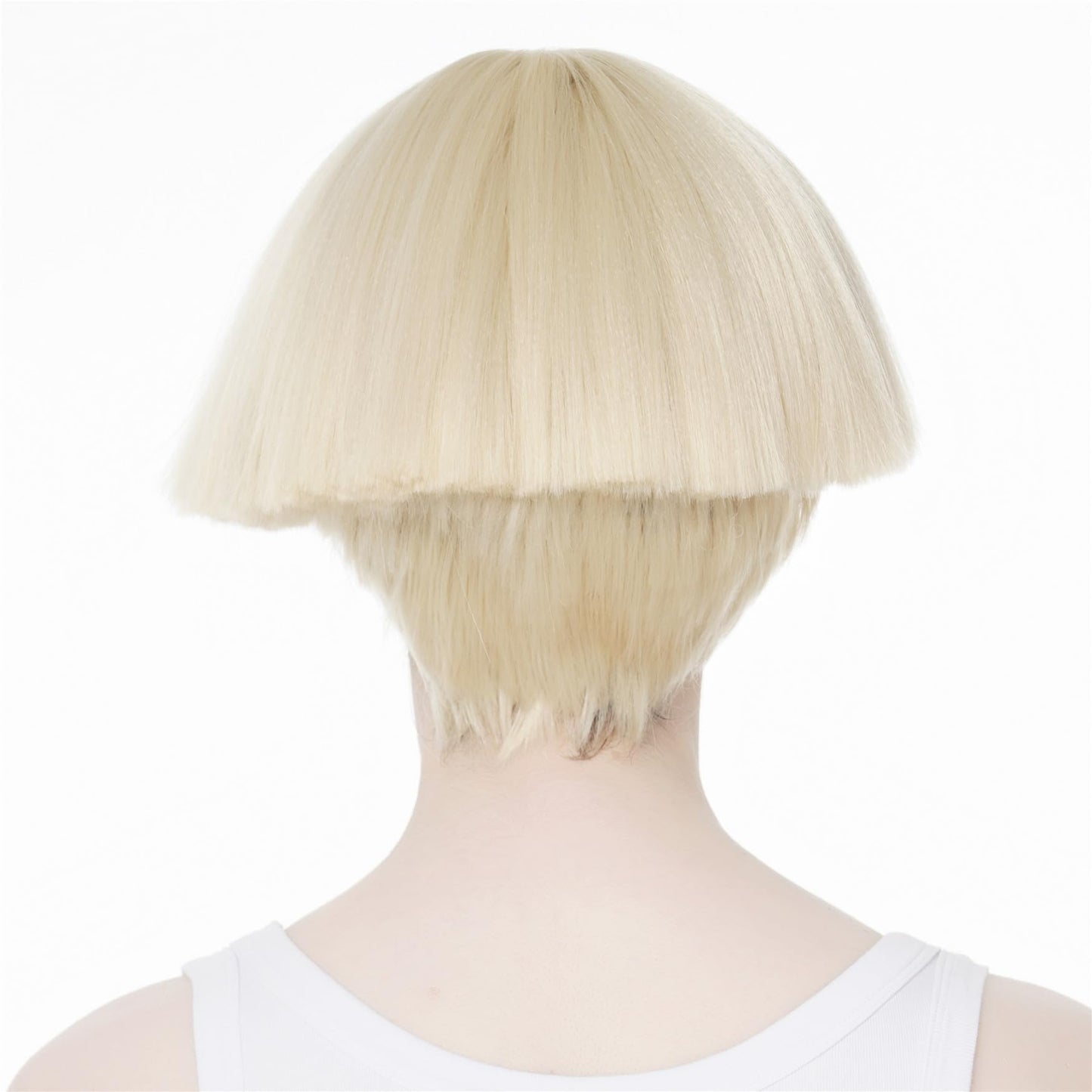 Aimole Short Yaki Straight Synthetic Wigs Blonde Mushroom Head Wig Bowl haircut Wigs Bob