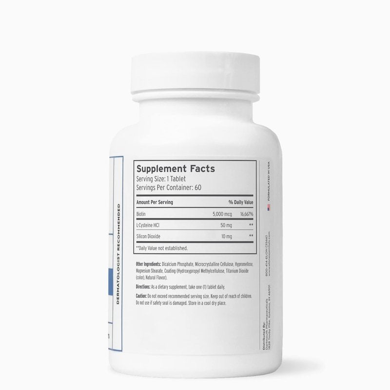 Elon Matrix 5000 - Biotin 5000mcg Vitamins for Hair Growth w/Extended Release - Promotes Healthy & Strong Hair & Nails - (60 Day Supply)
