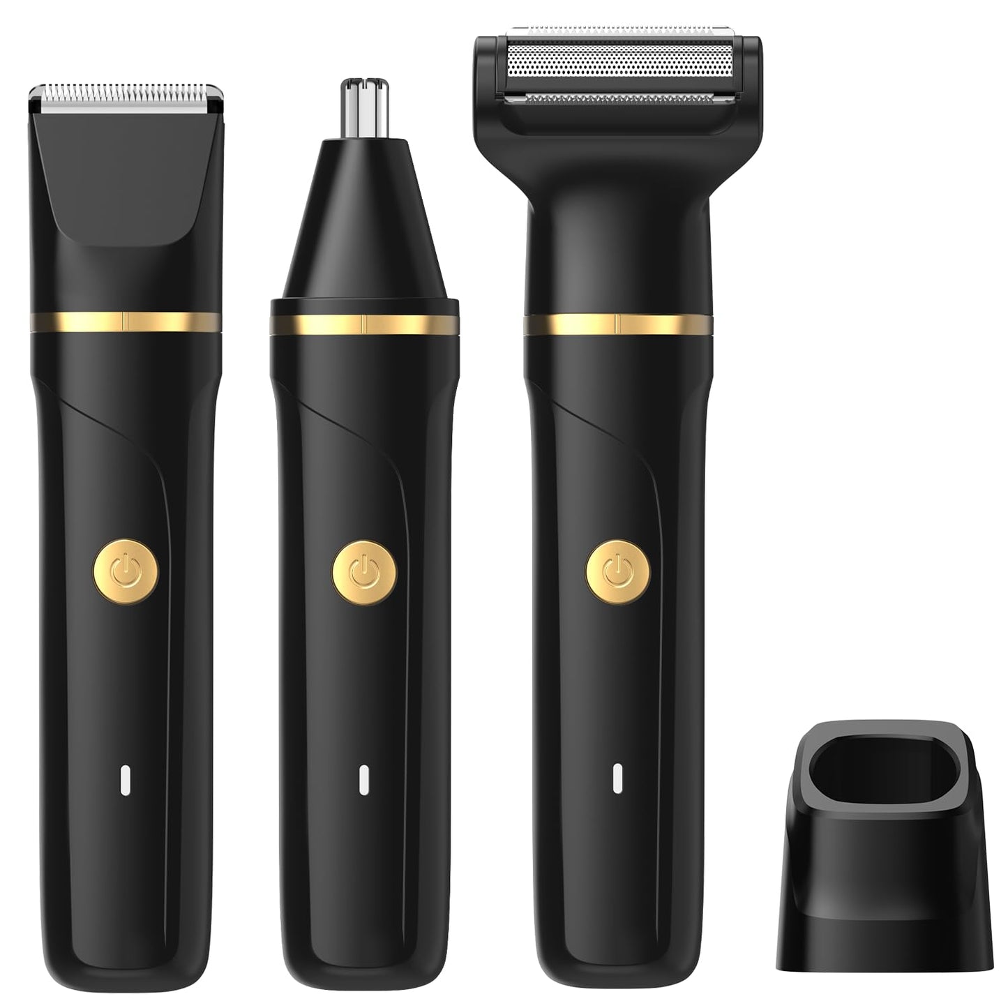 Beard Trimmer for Men,Manscape 3-in-1 Electric Razor Groin Groomer,IPX7 Waterproof Wet/Dry,Versatile Body Hair Trimmer for Ball/Beard/Nose,USB Rechargeable & Nose/Shaves Head,Christmas Gifts for Men