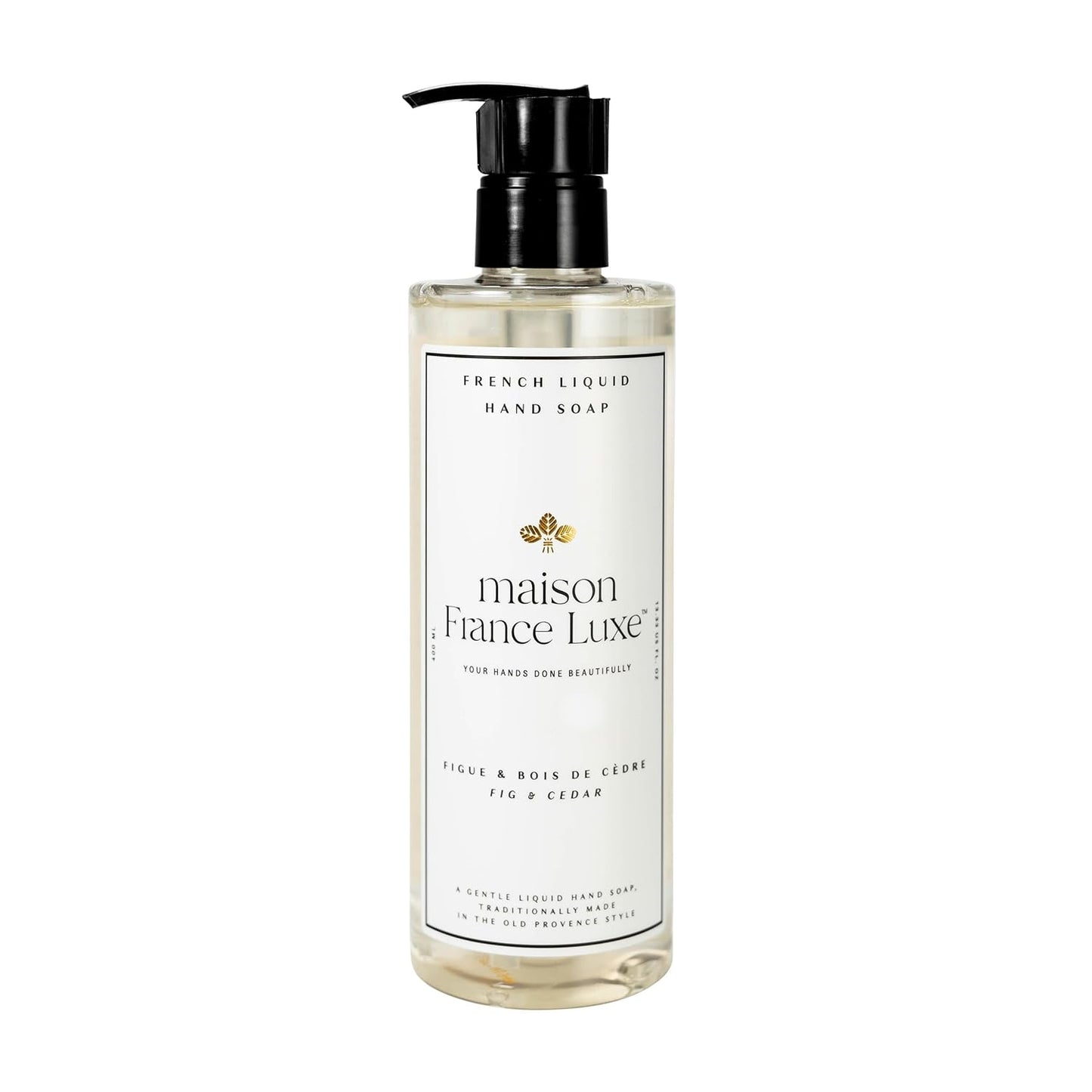 French Liquid Hand Soap - Fig & Cedar Scent | 400ml Moisturizing Formula