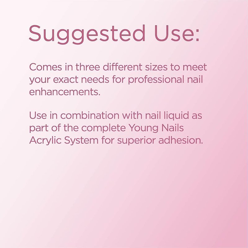 Young Nails Acrylic Cover Powder - Self-Leveling Acrylic Nail Powder, Clear Nude Pink White Acrylic Powder for Nail Extenstion, Professional Grade, Superior Adhesion, Color - Flamingo, 660g