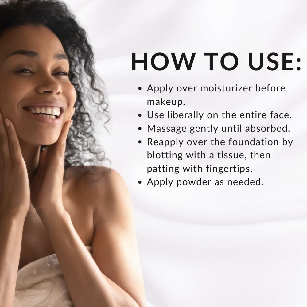 Shine Away Oil Blotting Primer by Flori Roberts, Long Lasting Oil and Shine Control, Flawless Complexion for Women of Color or Darker Skin Tones