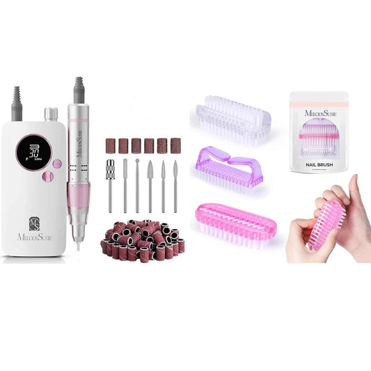 Portable Nail Drill 30,000 RPM with Nail Brush Set - MelodySusie Professional Manicure Kit