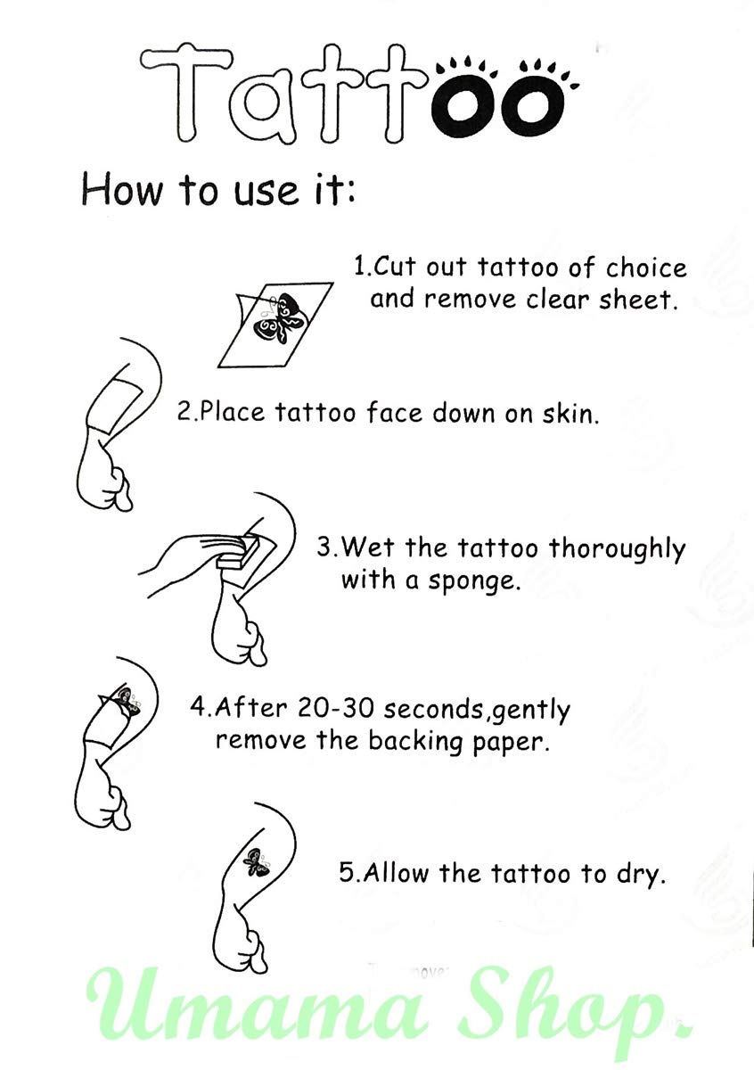 Umama Tattoos 3 Sheets Cross Temporary Tattoo Body Art Tattoo Sticker 3D Waterproof Men Women Realistic tattoos Cross Cartoon Pattern
