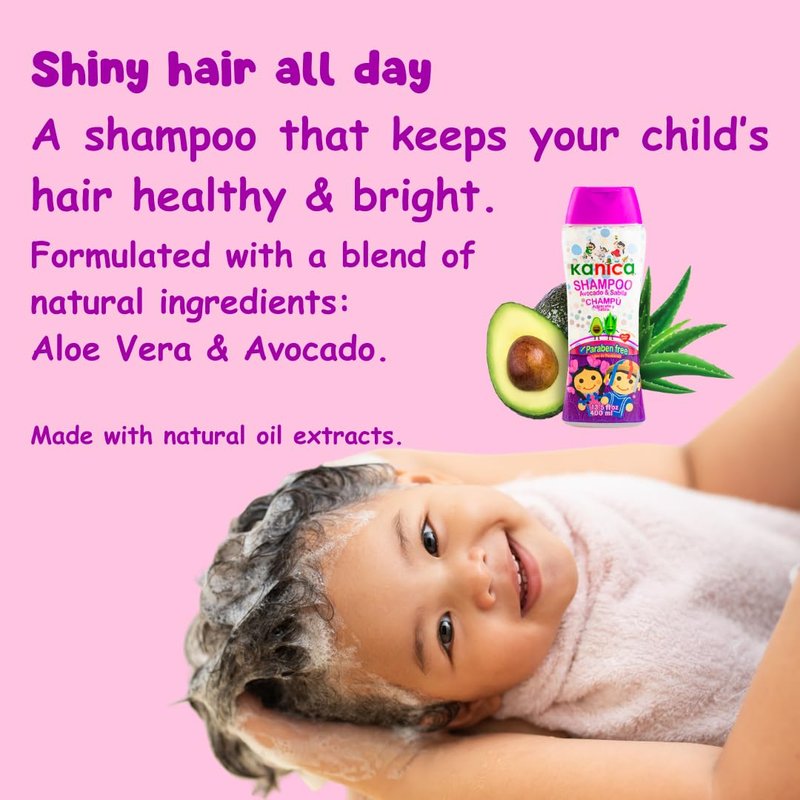 Kanica Comprehensive Hair Care Kit - 2 x 13.5oz Shampoo & 2 x 9.29oz Gel - Nourishing Products for Kids & All Hair Types - Cruelty-Free & Chemical-Free