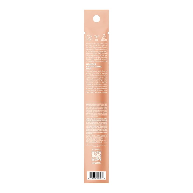 e.l.f. Smoky Kohl Eyeliner - Long-Lasting, Bold Eye Pencil | Vegan & Cruelty-Free, Beige Flag