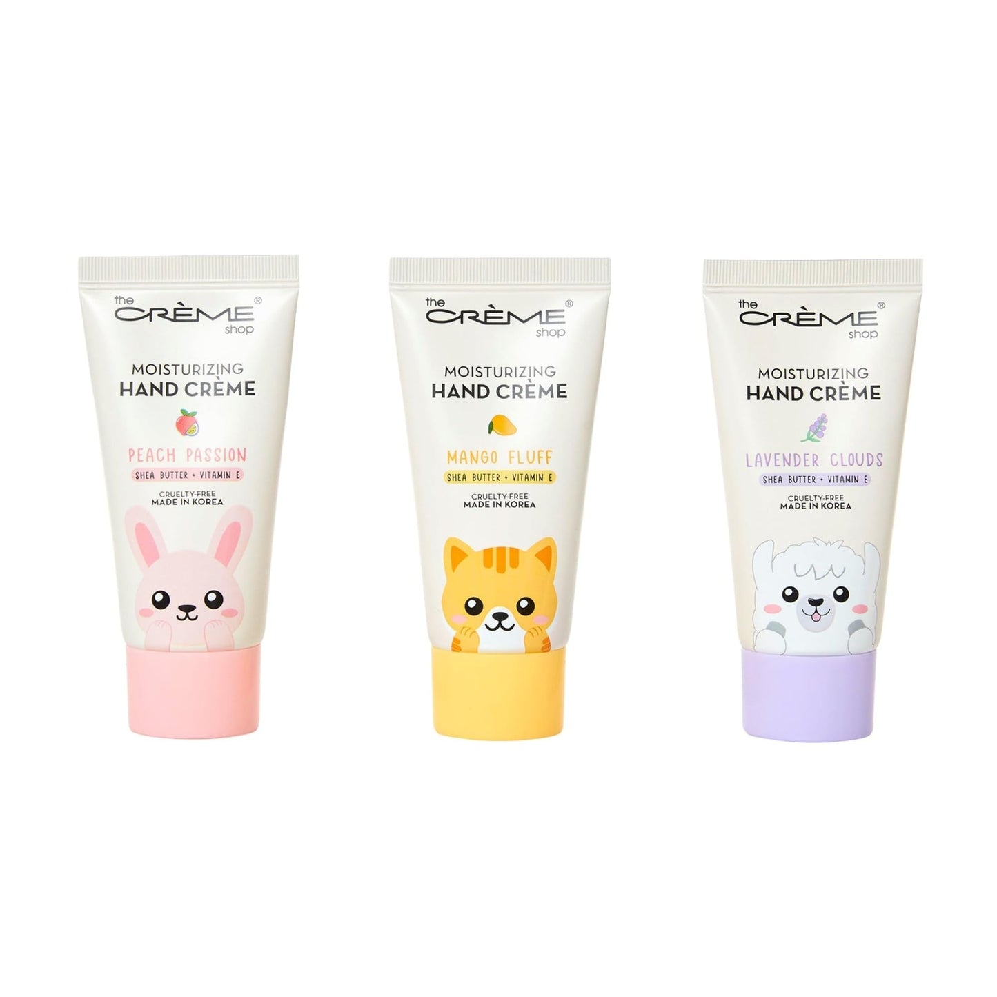 the CREME shop limited edition remedy for dry cracked skin hand creme trio with shea butter and vitamin e