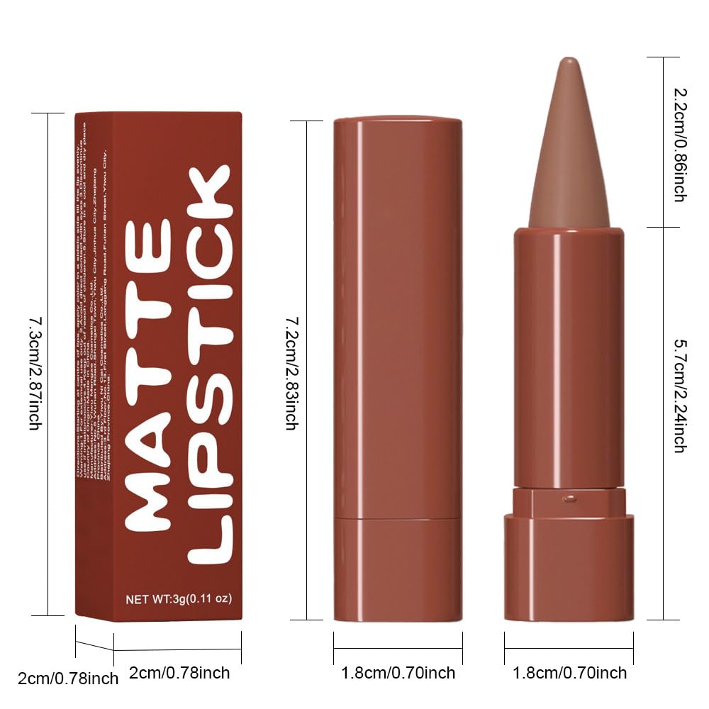 JUAAZIN 3Pcs Gradient Matte Lipstick Crayon Lip Liner pencil, Flawless Contour Gradual Ombre Effect lip Pencil, for Women Long Lasting Waterproof Smudge Proof Lipstick Pencil 01#+05#+08#