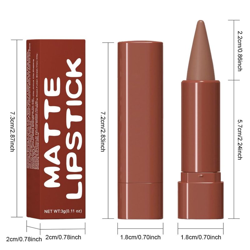 JUAAZIN 3Pcs Gradient Matte Lipstick Crayon Lip Liner pencil, Flawless Contour Gradual Ombre Effect lip Pencil, for Women Long Lasting Waterproof Smudge Proof Lipstick Pencil 01#+05#+08#