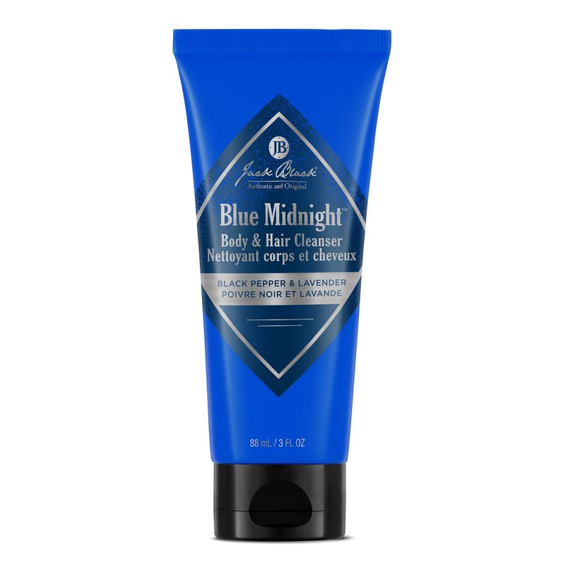 Jack Black Blue Midnight Body & Hair Cleanser, 3 Fl Oz – Black Pepper & Lavender – Mens Body Wash, Mens Shampoo, Skin Care, Hair Care, Dual-Purpose Body Wash Men, Sulfate–Free