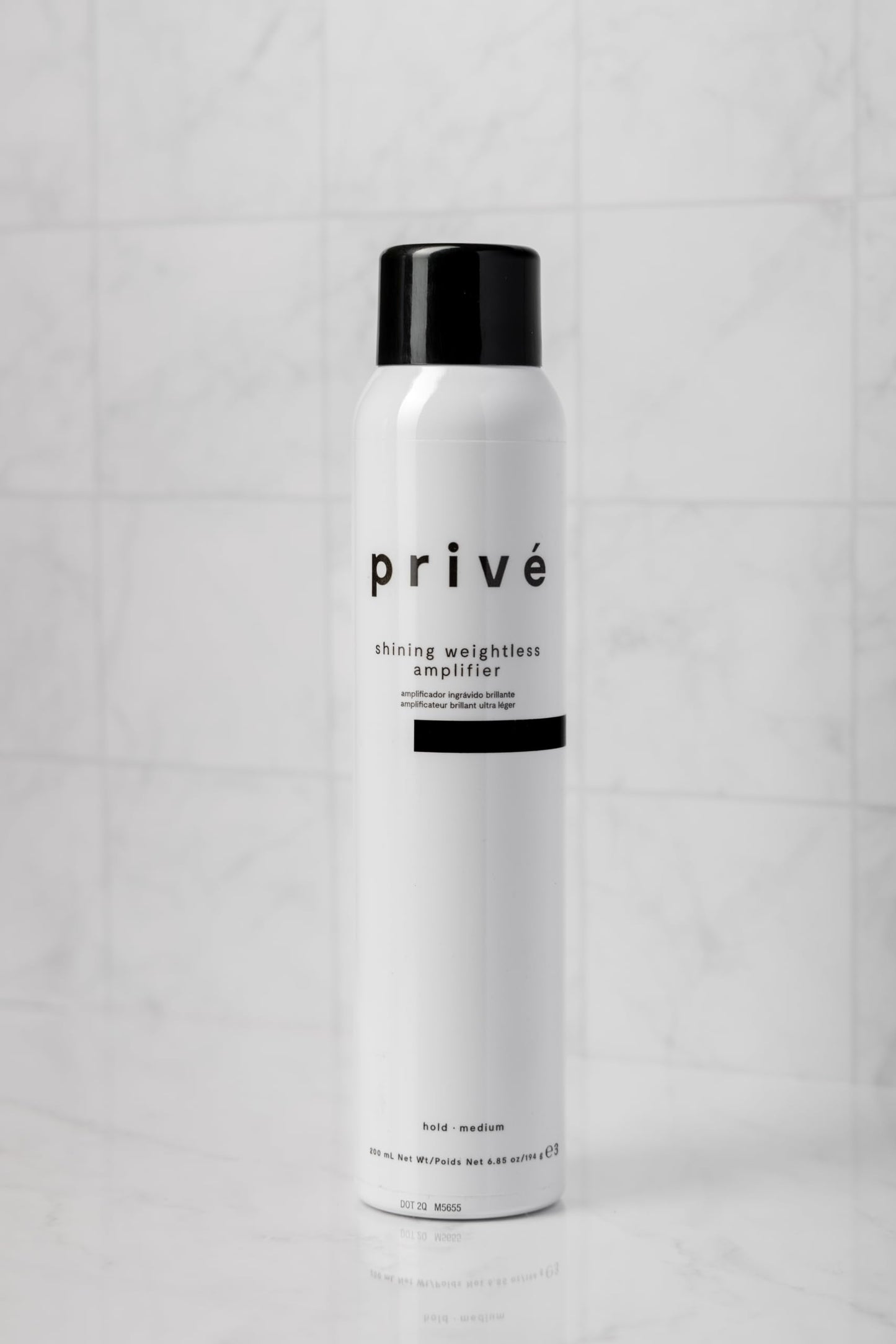 Privé Shining Weightless Amplifier Hair Mousse - Volumizing Mousse for Hair Volume with Bamboo & Green Tea for Root Lift, Shine & Strength - Helps Add Body to Dull, Flat Strands (6.85 oz)