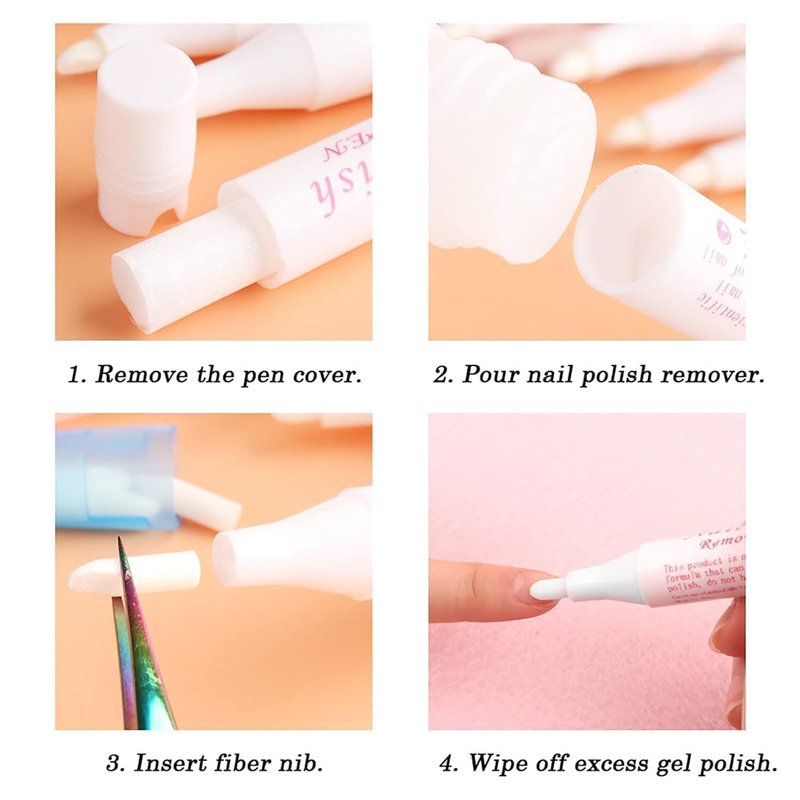 Nail Polish Corrector Pen with 3 Replaceable Tips, Professional Manicure Cleanup Tool for Quick Nail Art Mistakes