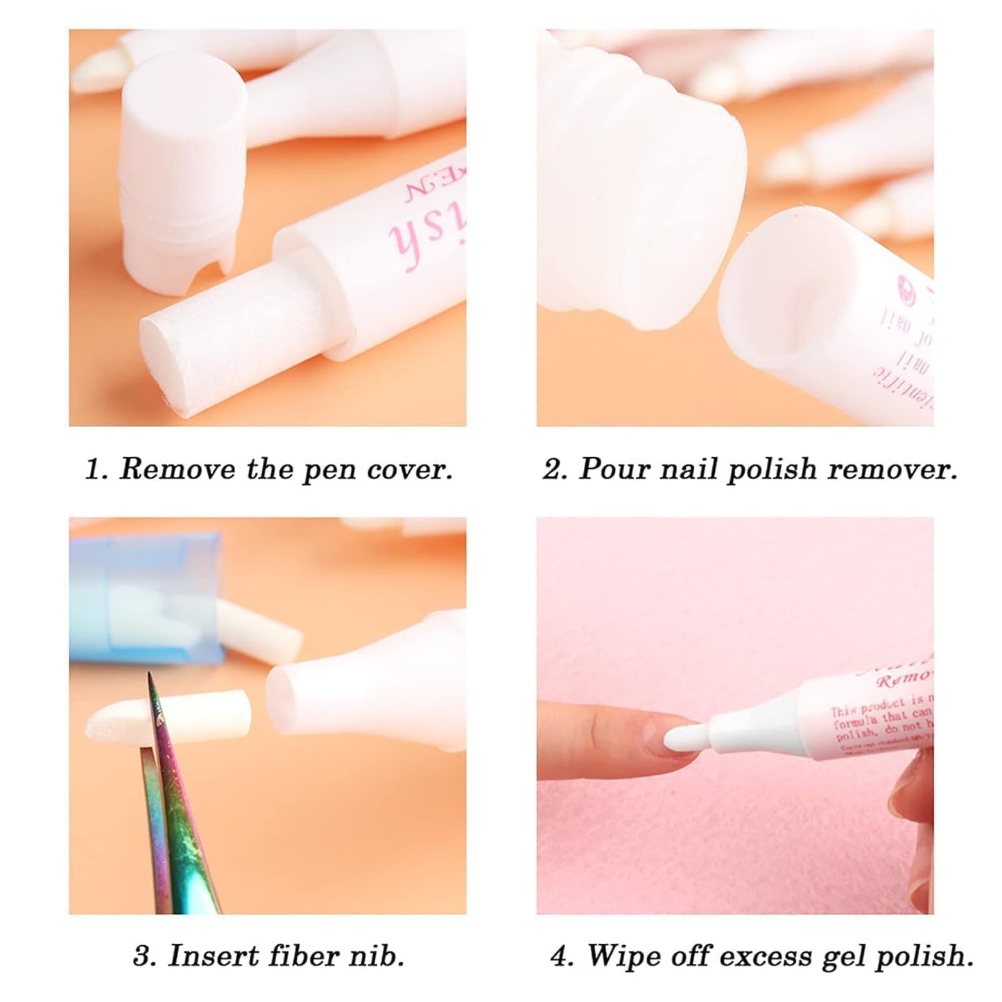 Nail Polish Corrector Pen with 3 Replaceable Tips, Professional Manicure Cleanup Tool for Quick Nail Art Mistakes