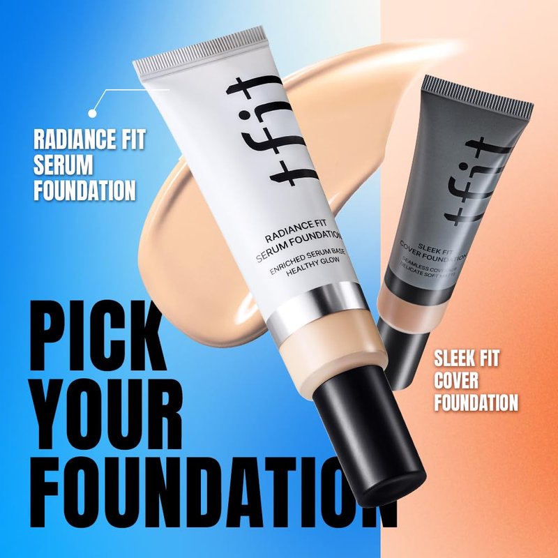 TFIT Hydrating Serum Foundation for Dry Skin – Lightweight, Moisturizing Coverage with Natural Glow & Pore‑Blurring Finish. (C01 Porcelain, 1.05 Oz.)