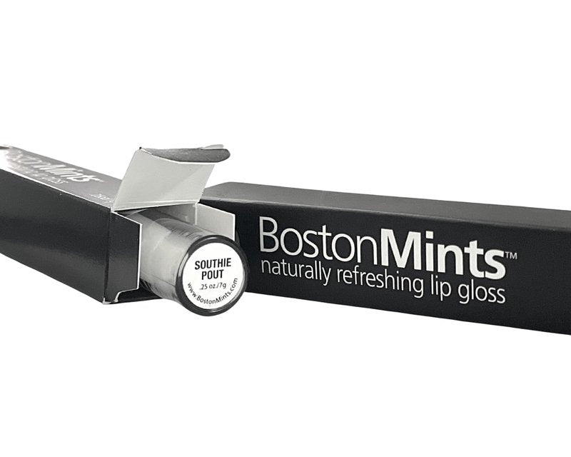 Healthy, Naturally Lip Plumping Clear LipGloss, Southie Pout (.25oz) - Vegan, Plant-Based ingredients. Cooling Mint Enhances Fullness, while Avocado Oil and Jojoba provides lasting Hydration.