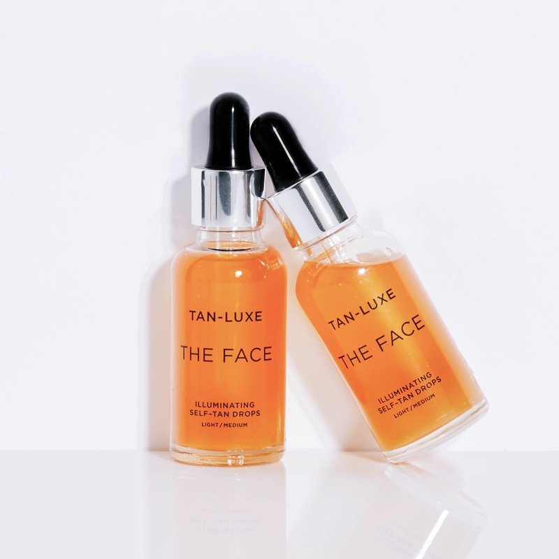 Tan-Luxe The Face, Illuminating Self Tan Drops, Custom Face Tanner for a Natural Looking Glow, Skincare Benefits, Mix with Moisturizer or Serum, Cruelty-Free. 0.33 fl. oz