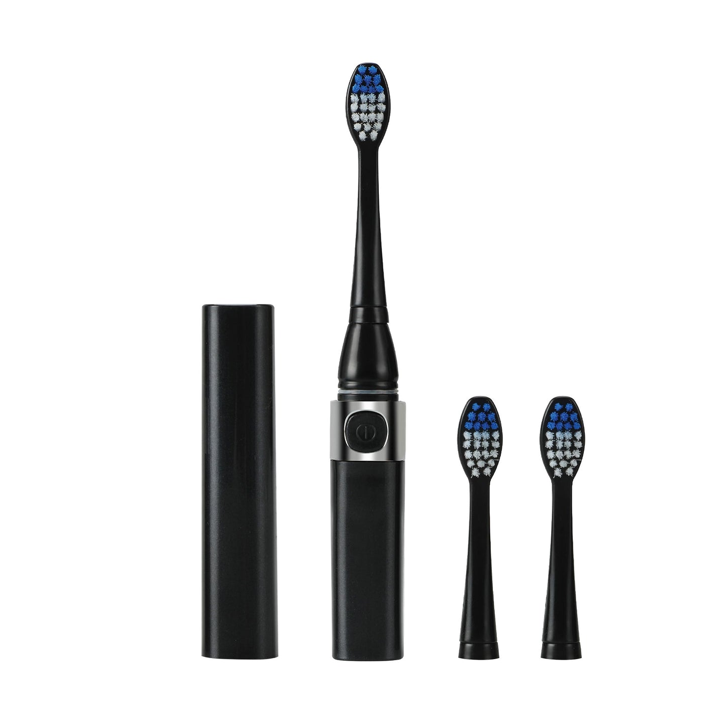 Pursonic Portable Sonic Toothbrush Battery Operated, Battery Included, 3 Brush Heads Included, 22,000 Strokes Per Minute, Brush On The Go
