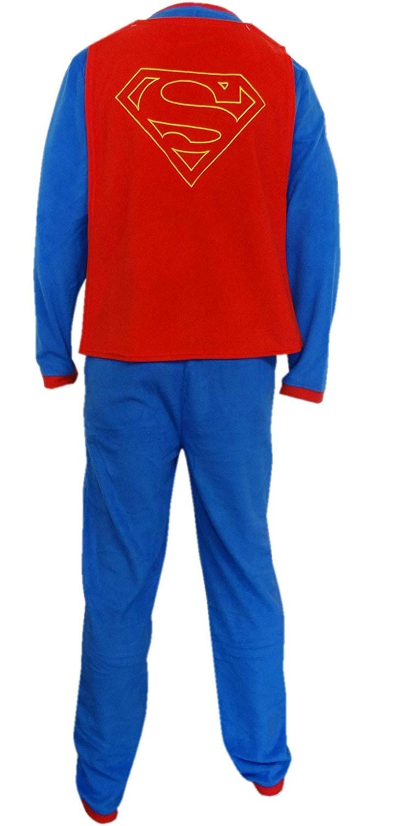 Superman DC Comics Adult Costume Pajamas Cosplay Jumpsuit Blue