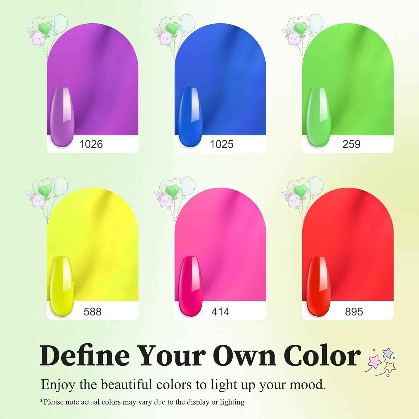 72W UV LED Nail Lamp & Neon Gel Nail Polish Set - Fast Curing Nail Dryer for Gel Art