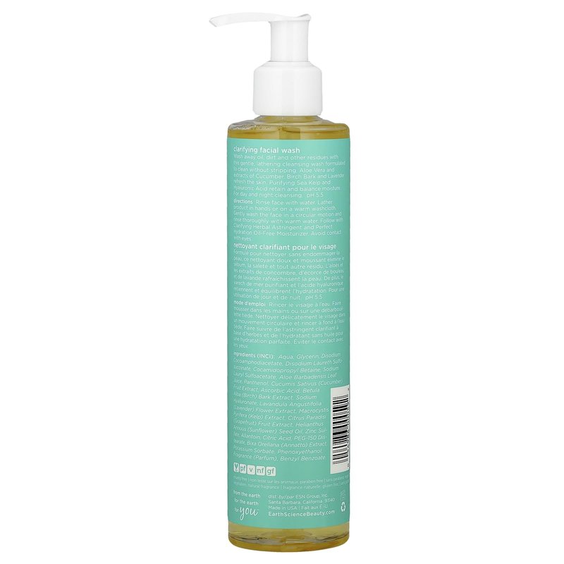 Earth Science: Clarifying Facial Wash, 8 oz (2 pack)