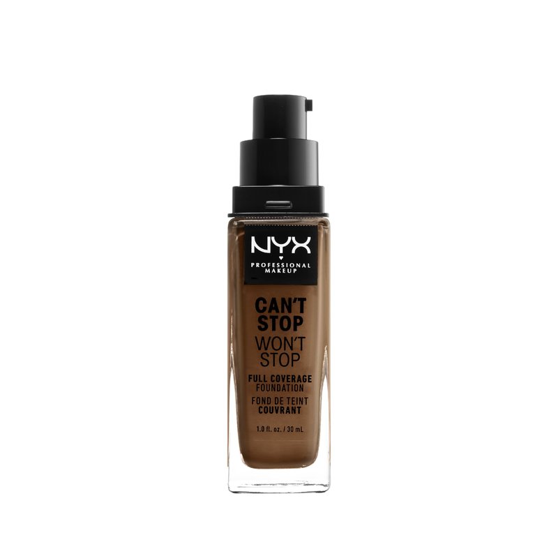 NYX PROFESSIONAL MAKEUP Can't Stop Won't Stop Foundation, 24h Full Coverage Matte Finish - Cappuccino