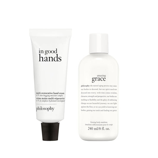 Amazing Grace Body Emulsion & Unscented Hand Cream Bundle - Philosophy Skincare