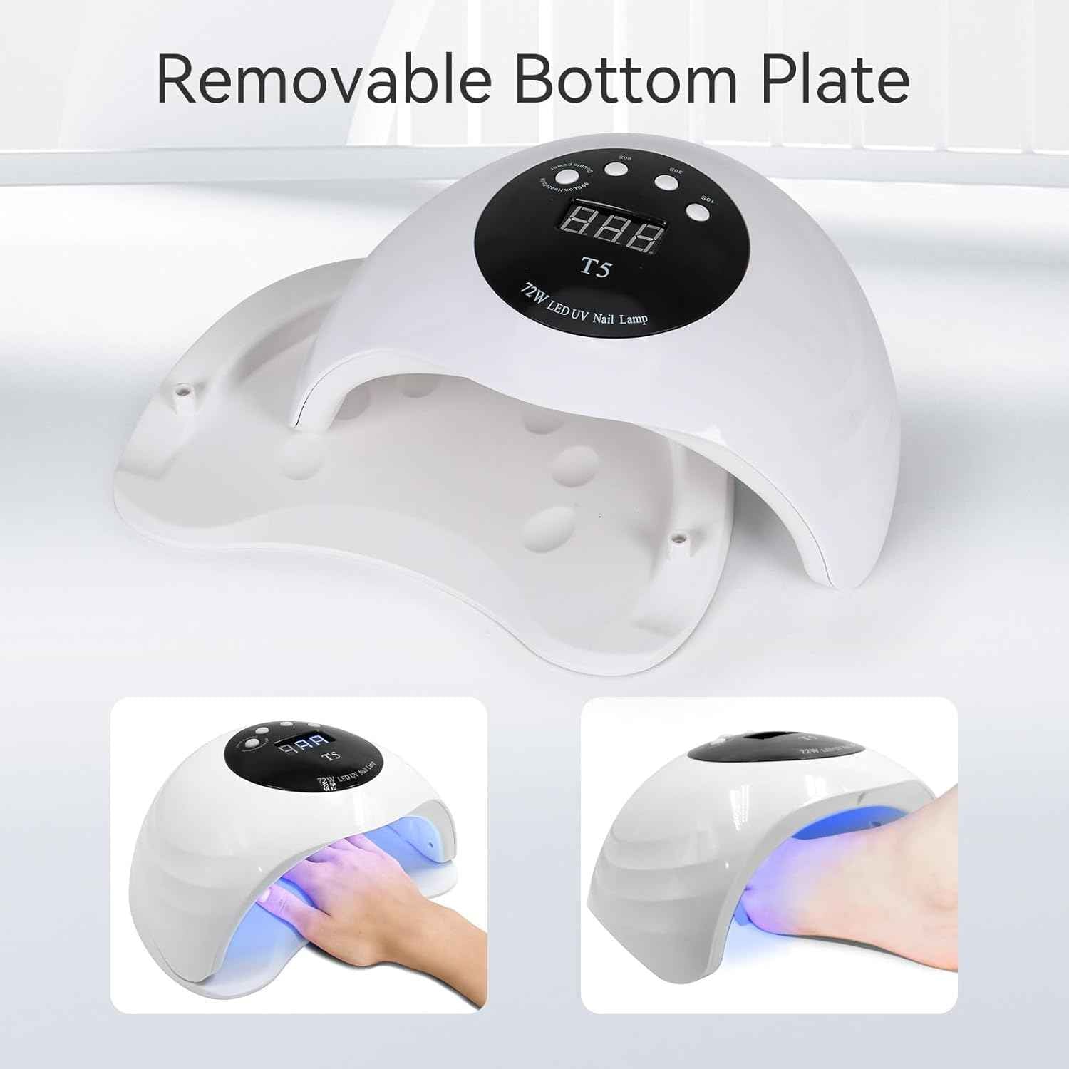 54W UV LED Nail Lamp - Quick-Dry Nail Polish Dryer with 4 Timer Settings for Gel Nails & DIY Nail Art