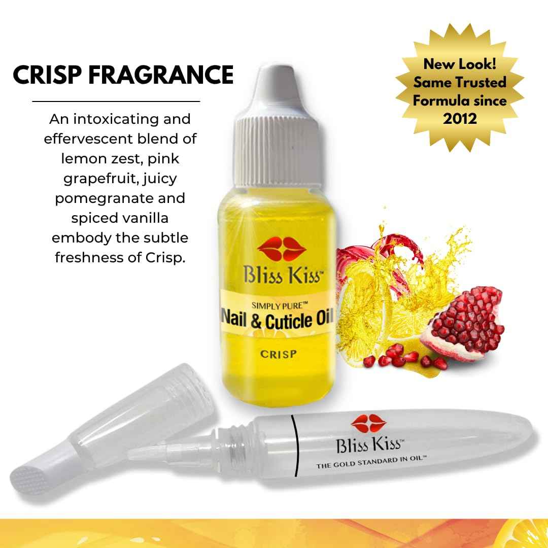 Bliss Kiss Refillable Nail Oil Pen & Simply Pure Cuticle Oil Bundle - 15ml