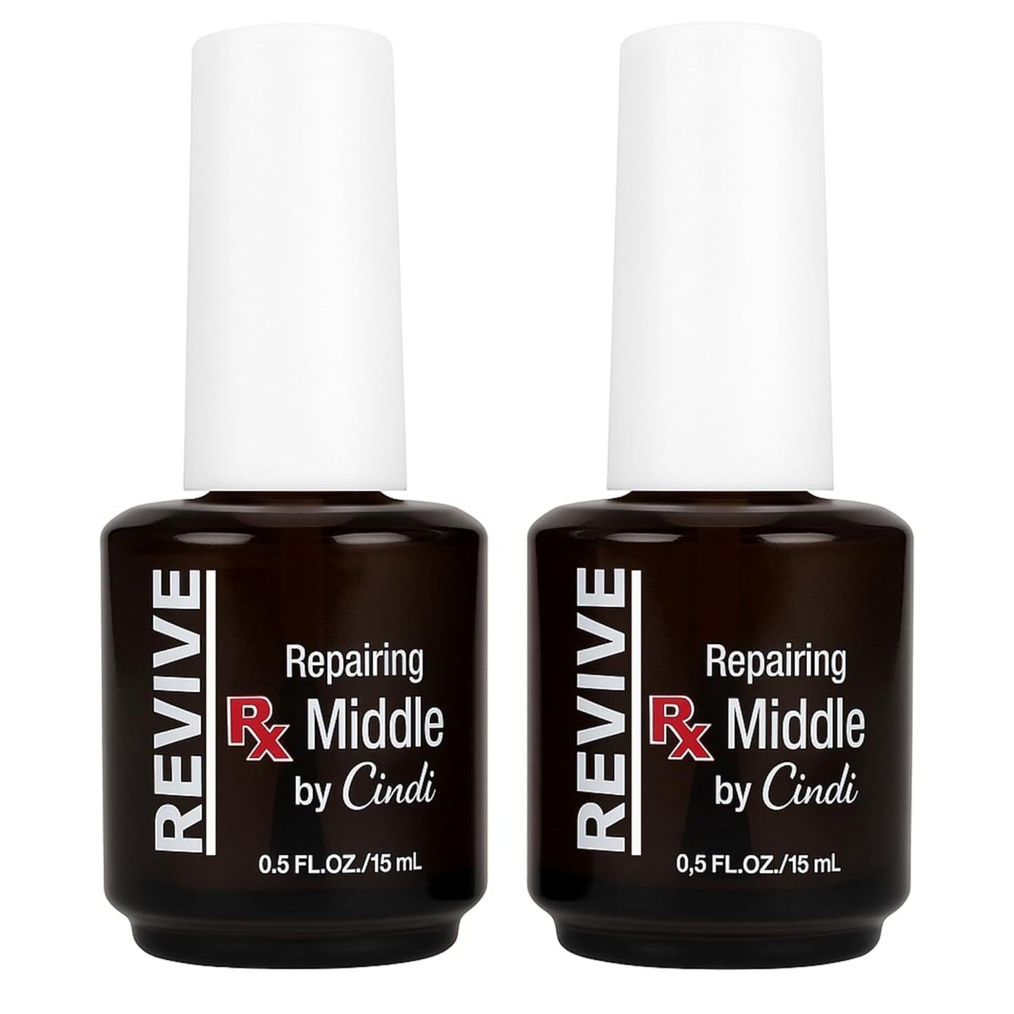 2-Pack Nail Strengthening Treatment – Repairing Middle Coat Duo for Damaged Nails – 7-Free & Non-Toxic, Safe for Kids