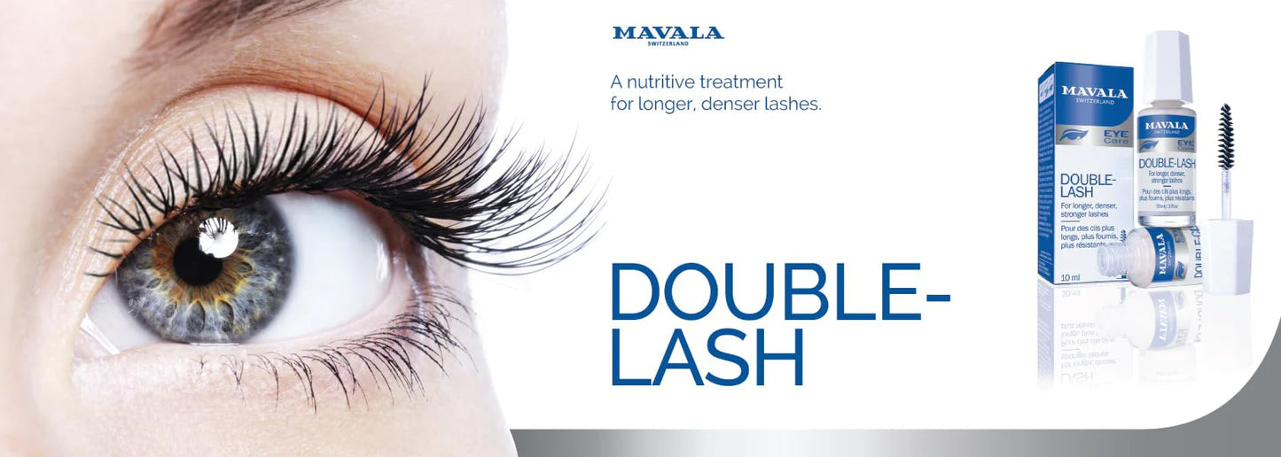 Mavala Double Lash Nutritive Eyelash Serum for the Appearance of Longer Lashes, Natural Looking, Denser Lashes + Eyebrows, 0.3 Ounce Bottle (1 Pack)